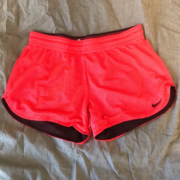 Nike Pants - Nike dri-fit neon pink mesh workout shorts